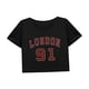 thumbnail image 4 of Camiseta corta informal de verano para mujer, ropa de calle, cuello redondo, para viajes, caminatas en la playa L, 4 of 7
