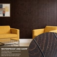 thumbnail image 3 of Peel and Stick PVC Slat Wall Panel, 118" x 15.75" Self Adhesive Faux Oak Wood Grain – 3D Soundproof Wall Panels for Ceilings, 3 of 7