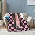 thumbnail image 6 of Kamado Nezuko Bed Blanket Air Conditioner Quilt Ultra Soft Flannel Blanket All Season Fuzzy Blanket Reversible Fluffy Plush Blanket 40"X30", 6 of 8