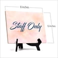 thumbnail image 3 of 'Staff Only' Table Sign with Easel Stand, 6" x 8", 3 of 4