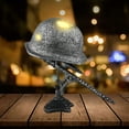 thumbnail image 4 of YOHAVEN Retro War Lamp Table Light, Resin Statue with WWII Helmet Bayonet, Battery Operated Military Decor for Desk Living Room Gift Decoration, 4 of 7