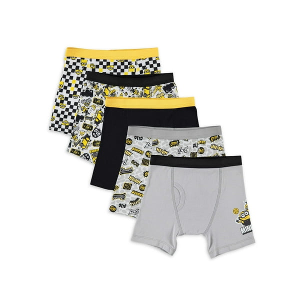 Minions Minions Boys Underwear, 5 Pack Boxer Briefs Sizes 46
