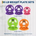 thumbnail image 2 of QinaQin Color Rubber Coated Weight Plates, Cast Iron, Multicolor, 2 of 7