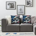 thumbnail image 2 of nygtbtfer Throw Pillow Cover American Bald Eagle On Grunge Flag USA Flag Stripe Star Decor Lumbar Pillow Case Cushion for Sofa Couch Bed Standard Queen Size White, 2 of 7