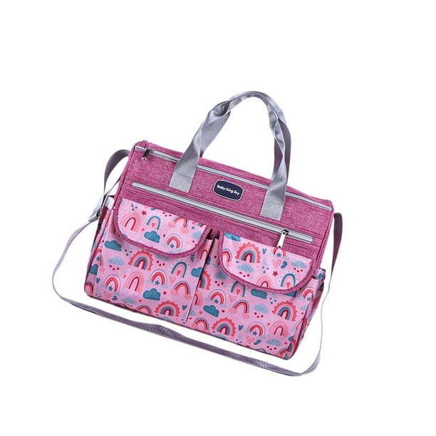 Bolsa de pañales organizadora de gran capacidad multifuncional impermeable para exteriores con Rojo S