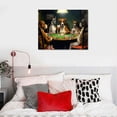 thumbnail image 4 of COMIO Cassius Marcellus Coolidge A Friend In Need Dogs Playing Poker Kitsch Animal Painting Artwork Living Room Canvas Photos for Wall Decor Modern Vintage Kitchen Decorations (20x16inch,Framed), 4 of 4