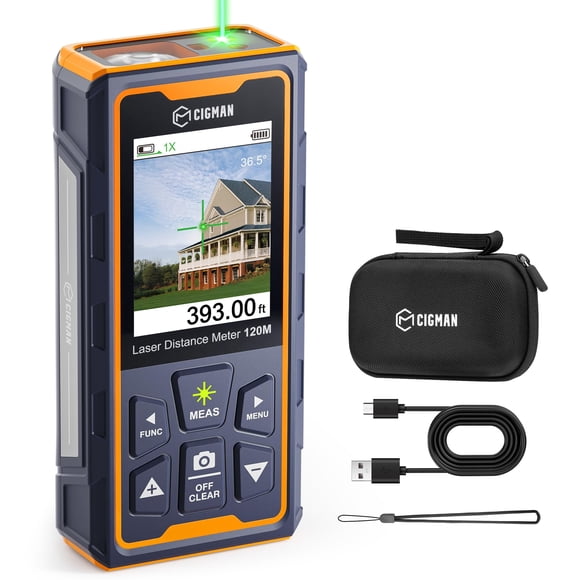 Herramienta de medición láser CIGMAN Green-Beam de 120 m con cámara 4X IP68