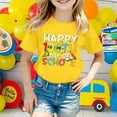 thumbnail image 2 of Girl Shirts Size 6 Cute Graphic Print Girls 100 Days Of School Shirt Breathable Tunic Tees Blouses Pullover Tops Yellow,10-11 Years, 2 of 4