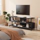 thumbnail image 5 of Yeshouse Soporte de TV con estantes de almacenamiento para TV de 65 pulgadas, centro de entretenimiento y mesa de consola de TV Industrial para sala de estar, dormitorio, negro, 5 of 7
