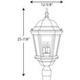 thumbnail image 2 of Progress Lighting - Three Light Post Lantern - Outdoor - Welbourne - Outdoor, 2 of 2