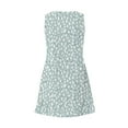 thumbnail image 6 of Dresses for Women Print Sleeveless V-Neck Dress with Pockets Trendy Vacation Outfit Light Blue XL, 6 of 6