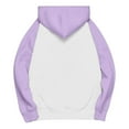 thumbnail image 5 of Oversized Hoodie, Casual Women's Fashion Solid Long Sleeve Hooded Pocket Tops Sweatshirts, Purple XXL, 5 of 5