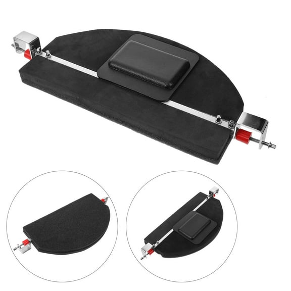 SOPOTUTU Portable Bass Drum Practice Pad with Mute and Hearing , Drum Practice Set for Musicians