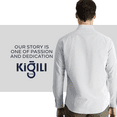 thumbnail image 5 of KIGILI Long Sleeve Slim Fit Striped Men Shirt, S to XL | 2xl - MEDIUM GRAY, 5 of 5