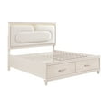 thumbnail image 6 of 3pc Bedroom Furniture Queen Size LED Bed Stoarge Drawers Nightstands USB Ports, 6 of 7