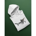 thumbnail image 3 of Tiger Shark Watercolor Hoodie Men -Image by Shutterstock, Male Small, 3 of 4