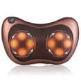 thumbnail image 1 of Almohada y regalo para masajeador de pies, cuello y espalda, cojín eléctrico para masaje de tejido profundo para hombros, alivia la fatiga corporal, adaptador para automóvil y hogar, 1 of 5