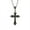 Green, variant on Metal Cross Pendant Necklace with Crystal Gothic Crucifix Symbol Easter Unisex