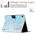 thumbnail image 4 of Allytech iPad 10th Generation Case 10.9 inch, iPad 10.9 inch Case Cover 2022, PU Leather Marble Pattern Auto Wake/Sleep Shockproof Folio Stand Women Men Case for iPad 10.9" 10th Gen, Blue Marble, 4 of 7