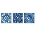 thumbnail image 4 of Stupell Industries Abstract Kaleidoscope Blue Tie Dye Patterns Fractal Shapes, 17 x 17, Design by Nan, 4 of 5