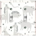 thumbnail image 1 of Metal Light Switch Plate Cover Cute Nature Wild Animals Gray ZOO001, 1 of 13