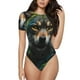 thumbnail image 1 of Fotbe Realistic Style Colorful Wolf Body de Mujer con Cuello Redondo y Mangas Cortas, Sin Mangas Ajustado, Suave, Cómodo y Básico-Large, 1 of 1