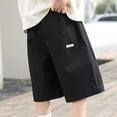 thumbnail image 6 of WEIGFI Kids Pants Boys Short Summer Shorts Baggy Fashion Outdoor Shorts Elastic Waist Casual Children Hiking Birthday Solid Color Bottoms,Black,11-12 Years, 6 of 7