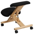 thumbnail image 6 of Scranton & Co Contemporary Fabric/Wood Mobile Ergonomic Kneeling Chair in Black, 6 of 7