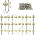 thumbnail image 2 of LAMIRO 50Pcs 20lbs Hangers Set Quick Photo Picture Frame Hangers Alloy Nail Hooks Plaster Picture Hanging Kit for Clock On Wooden Drywall Heavy-Duty Picture Hangers 20lbs Wall Mounting Kit Gold, 2 of 5