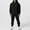 01 Black, variant on guisaled Men's Fashion Tracksuit 2 Piece Solid Color Hooded Athletic Sweatsuits Casual Zip Up Running Jogging Sport Suit Sets