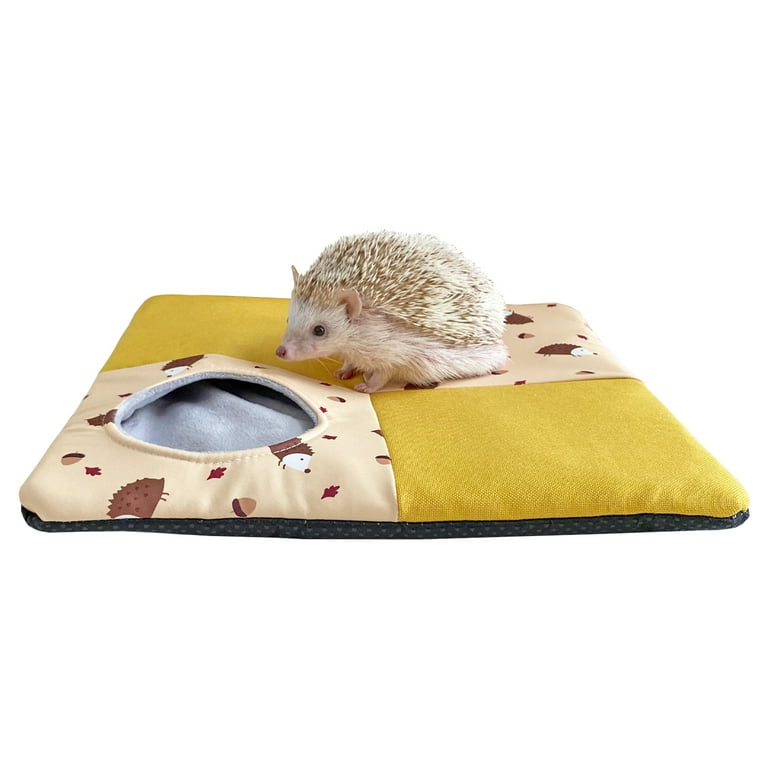 Fleece Ferret Hedgehog Cuddle Sack Sleeping Pouch Small Animal Bed Play Mat Beige