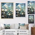 thumbnail image 4 of Designart "Blue Calm Gardens II" Abstract Floater Framed Canvas Print, 4 of 7