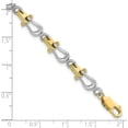 thumbnail image 3 of Avariah Diamonds Gold 14k Two-tone Mariner's Link 7.5in Bracelet - 7.5", 3 of 5