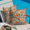 thumbnail image 2 of Throw Pillow Covers, Thanksgiving Orange Pumpkin Decorative Throw Pillow Covers 20x20 Inch, Fall Autumn Leaves Farmhouse Check Square Linen Pillow Cases for Couch/Living Room/Sofa, 2 of 9
