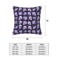 thumbnail image 2 of Throw Pillow Covers, flower Skull rose Soft Square Pillow Cases with Invisible Zipper for Couch Bed Sofa, Farmhouse Fall Home Decor 16"x16", 2 of 7