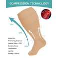 thumbnail image 4 of 2 Pairs Medical Sport Plus Size Compression Socks - 20-30mmhg Graduated Knee-High Support for Men & Women, Ideal for Soccer, Running, and Nurses, 4 of 7