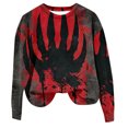thumbnail image 1 of KIHOUT Chandails en Molleton pour Femmes Halloweens Décontracté Rouge Imprimé Col Rond Manches Longues Graphique Haut Ample Automne Hiver Pull Blouse, Taille S-2TG, 1 of 3