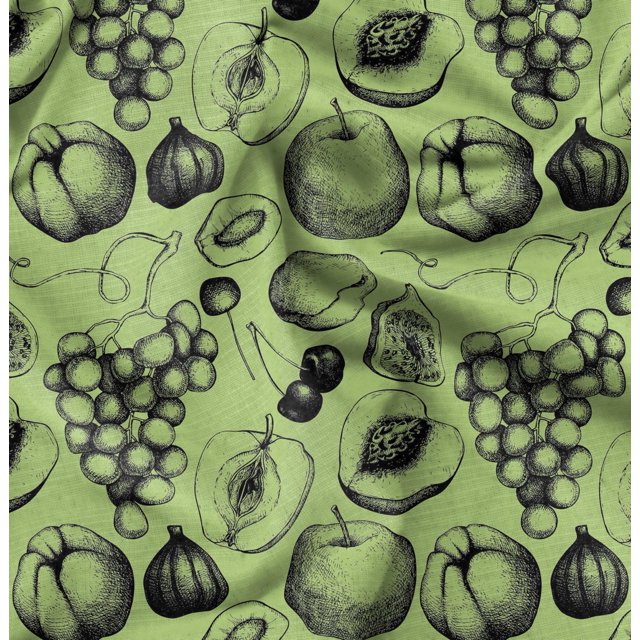 Soimoi Satin Silk Fabric Mix Fruits Fabric Prints By Yard 42 Inch Wide