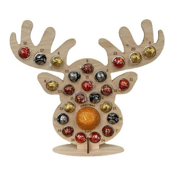 Christmas Ornaments Wooden Advent Calendar Christmas Chocolate Stand Christmas Ornaments Party Decoration Gifts