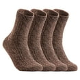 thumbnail image 4 of Big Girl's Women's 6 Pairs Pack Fashion Soft Wool Crew Socks One Size AHR1613Brown, 4 of 4