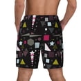 thumbnail image 4 of Daiia Colorful Geometry Mens Swim Trunks Swim Shorts Quick Dry Swim Shorts with Mesh Lining Pockets-X-Large, 4 of 9