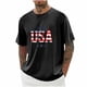 thumbnail image 1 of Tops para hombre, blusas y camisas de cuello redondo y manga corta para hombre, blusas casuales de moda con cuello redondo y manga corta para hombre, blusas de poliéster para hombre, 1 of 4
