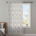 thumbnail image 4 of Rustic Blue Leaves Sheer Curtains 72 Inches Long, Farmhouse Botanical Beige Light Filering Curtains, Breathable Simi Curtain Privacy Drapes for Living Room Bedroom Lightweight Window Treatment, 4 of 9