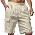 thumbnail image 5 of Njagoc3 Mens Athletic Quick-Dry Shorts, Moisture-Wicking Polyester, Reflective Logos, Zipper Pockets, Summer Running, Gym Training & Night Workouts, 5 of 6