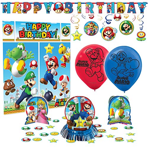Super Mario Bros Premium Birthday Party Pack Decoration Kit Childrens Walmart Canada