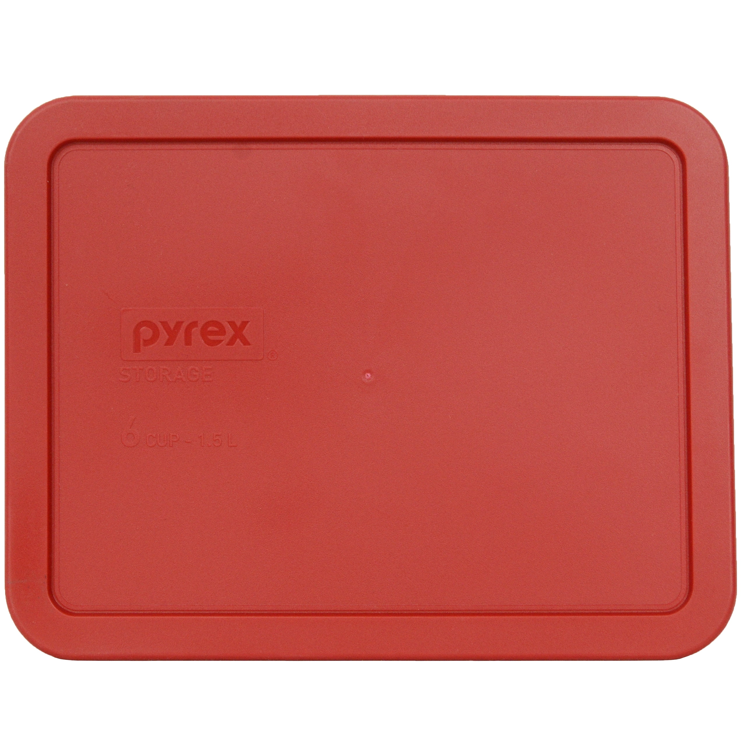 Pyrex 7211PC Poppy Red Rectangle Plastic Storage Replacement Lid Cover