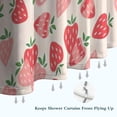 thumbnail image 6 of Strawberry Plants Fruit Light Pink Pattern Shower Curtain 36"x72" ,Bathroom Decorative Shower Curtains Set with 12 Hooks,Modern Waterproof Washable Shower Curtain, 6 of 6