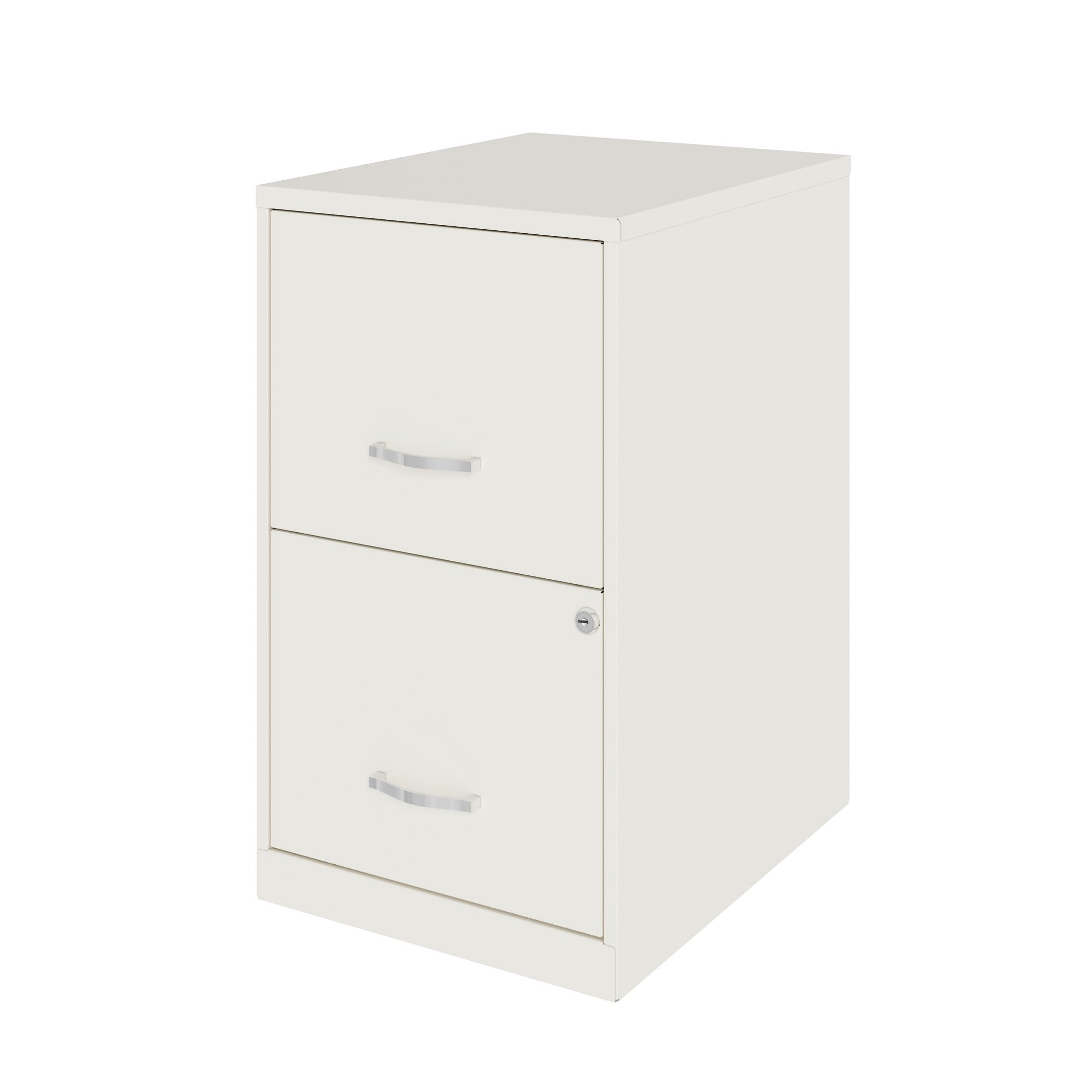 Space Solutions 18" Deep 2 Drawer Letter Width Vertical File Cabinet, White