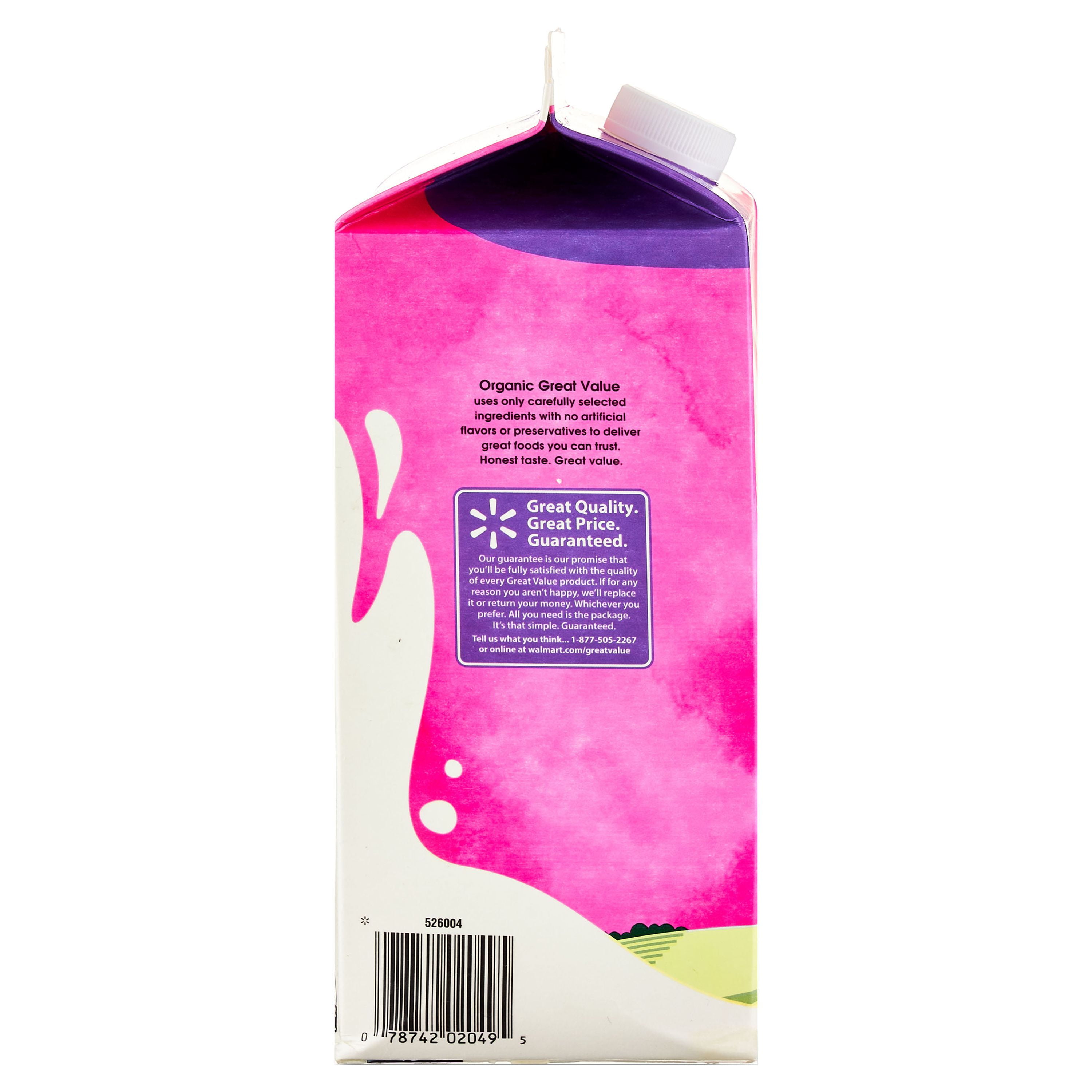 Great Value Organic Skim Fat-Free Milk, Half Gallon, 64 fl oz