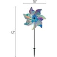 thumbnail image 3 of In the Breeze 2624 — 18-inch Iridescent Pinwheel Spinner — Suncatcher Wind Spinner for Yards and Gardens, Humane Animal Deterrent, 3 of 5